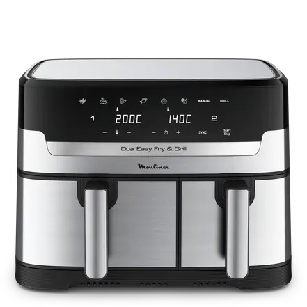 Aria friggitrice dual FACILE FRY & GRILL 8.3 L in acciaio inox